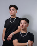 MIAMI ICED CUBAN NECKLACE - WHITE GOLD (15mm)