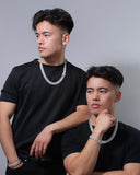 MIAMI ICED CUBAN BRACELET- WHITE GOLD (15mm)