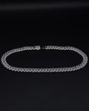 MIAMI ICED CUBAN NECKLACE - WHITE GOLD (15mm)