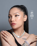 MIAMI ICED CUBAN NECKLACE - WHITE GOLD (15mm)