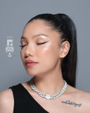 MIAMI ICED CUBAN NECKLACE - WHITE GOLD (15mm)